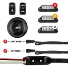 6 Piece Standard Utv Turn Signal Brake Light Horn Kit Glow Xk-dt-sta. Fixed Price $223.99.