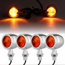 4X 12V Chrome Motorcycle Turn Signal Mini Bullet Blinker Amber Indicator Lights. Fixed Price $14.45.