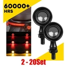 2-20X Led Drl Turn Signal Indicator Blinker Amber Red Brake Running Light Black. Fixed Price $26.99.
