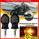 Motorcycle Mini Turn Signal Indicator Amber Blinker For Light Honda Kawasaki. Fixed Price $10.99.