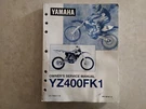 1997 Yamaha YZ400FK1 Owners Service Manual. Fixed Price $20.00.