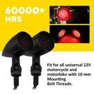 2PCS Motorcycle Led Turn Signal Blinker Brake Red Light 10MM - Lens Replaceable. Fixed Price $20.99.