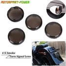 4PCS Smoke Turn Signal Lens Covers Kit Fit For Harley Bullet Dome Style Blinker. Fixed Price $10.99.