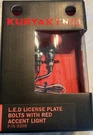 Kuryakyn #9398 Led License Plate Bolts W/ Light & Red Rear Accent. Fixed Price $34.99.