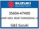Suzuki Oem Part 35604-47H00 Lamp Assy,rear Turnsignal Lh. Fixed Price $102.55.