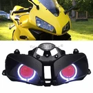 Front Headlight Assembly White Angel Red Devil Eyes For Honda CBR600RR F5 03-06. Fixed Price $266.69.