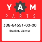 3D8-84551-00-00 Yamaha Bracket, License 3D8845510000, New Genuine Oem Part. Fixed Price $86.42.