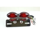 Taillight / Turn Signal Unit Chrome With License Holder Red Lens 060-045. Fixed Price $16.67.