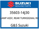 Suzuki Oem Part 35603-14J30 Lamp Assy,rear Turnsignal, Rh. Fixed Price $111.18.