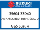 Suzuki Oem Part 35604-33D40 Lamp Assy, Rear Turnsignal,. Fixed Price $314.26.