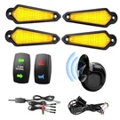 Utv Atv Sxs Turn Signal Kit With 110DB Horn, 4PCS Amber Led Blinker Sword. Fixed Price $147.72.