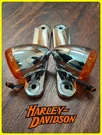 Harley Davidson Front Turn Signals Marker Lights Amber Set Pair Hd - 68000037. Fixed Price $140.00.