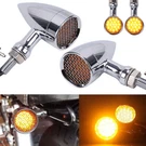 Bullet Motorcycle Chrome Turn Signals Blinker Lights Amber For Harley Sportster. Fixed Price $19.45.