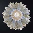Classic Ceiling 16 Leaves Murano Amber 8 Lights Bga 3435. Fixed Price $1709.03.