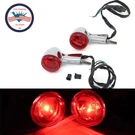 Chrome Rear Turn Signal Lights Red Lens For Harley Sportster Xl 883 1200 1992-UP. Fixed Price $38.37.