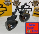 Black Oem Harley 15-25 Touring Road Glide RG3 Front Turn Signals Smoked Lens Hd. Fixed Price $169.95.