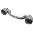 Bikers Choice Chrome Rear Turn Signal Lights+bar W/smoke Lens - 161802. Fixed Price $193.40.