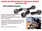 Black Led Indicators Fit For Royal Enfield Shotgun 650.. Fixed Price $95.04.
