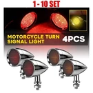 4-40X Chrome Led Turn Signal Amber&red Light M10 12V Front Rear-lens Replaceable. Fixed Price $35.14.