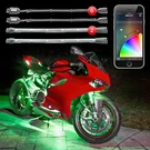 8PC Motorcycle Accent Light Kit Chrome Bluetooth Smartphone App Controlled. Fixed Price $164.99.