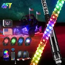 2PCS 4FT Rgb Led Whip And Rock Lights Combo, Remote & App Control W/. Fixed Price $332.99.