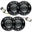 Eagle Lights 2" Harley Hd Led Front Rear 1157 Halo Turn Signals Black Trim Ring. Fixed Price $189.99.