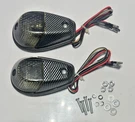 Sport Bike Flush Mount Running Light/turn Signal Kit, Carbon Fiber, Smoked Lens.. Fixed Price $19.00.