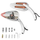 Motorcycle Rear View Mirrors W/turn Signal For Harley Sportster 883 Fatboy Dyna. Fixed Price $49.48.