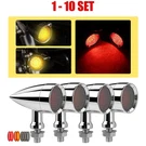 4-40 Led Turn Signal Tail Chrome Amber&red Light Indicator M10 -lens Replaceable. Fixed Price $35.14.