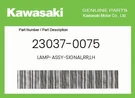 Kawasaki Genuine Lamp-assy-signal,rr,lh 23037-0075. Fixed Price $67.30.