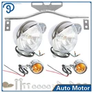 Chrome Passing Driving Spot Fog Lamp Turn Signal Light For Suzuki Touring Dyna. Fixed Price $28.00.