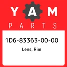 1D6-83363-00-00 Yamaha Lens, Rim 1D6833630000, New Genuine Oem Part. Fixed Price $27.68.