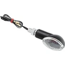 Bikemaster Mini Stalk Oval Turn Signals Black/clear 122-9852. Fixed Price $20.49.