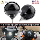 4.5" Led Auxiliary Spot Passing Fog Lights Lamps Black Housing Bucket For Harley. Fixed Price $30.89.