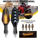 2X Motorcycle Led Flowing Turn Signal Light Indicator Blinker Lamp Amber/blue Us. Fixed Price $12.34.