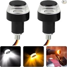 Motorcycle Handlebar End Led Turn Signal Lights, 12V Grip Style: White/yellow. Fixed Price $12.99.