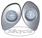 2001-2006 Honda CBR600RR F4I Greggs Custom Flush Signals Silver Fluted Lights. Fixed Price $98.95.