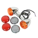 Rear Turn Signals Lights Amber Fit For Harley XL883 XL1200 Sportster 92-UP. Fixed Price $28.99.