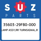 35603-29FB0-000 Suzuki Lamp Assy,rr Turnsignal,r 3560329FB0000, New Genuine Oem. Fixed Price $161.64.