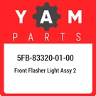 5FB-83320-01-00 Yamaha Front Flasher Light Assy 5FB833200100, New Genuine Oem. Fixed Price $130.72.
