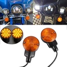 Pair Amber Led Flat Front Turn Signals For Harley Touring King Glide Softail. Fixed Price $54.29.
