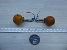 1967 Kawasaki W650 W1 K556) Left And Right Front Turn Signals Blinker Set. Fixed Price $36.00.