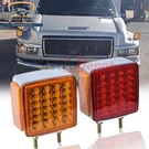 2X Double Face Square 51 Led Truck Pedestal Fender Turn Signal Lights Amber/red. Fixed Price $36.98.