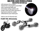 "silver Led Indicators" Fit For Royal Enfield Super Meteor 650. Fixed Price $98.10.