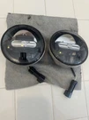 Harley Davidson Oem Fog Daymaker Lights Black 4.5" Passing Touring Softail Pair. Fixed Price $195.00.