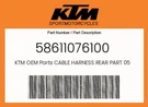 Ktm Genuine Cable Harness Rear Part 05 - 58611076100. Fixed Price $48.63.