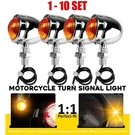 4-40PCS Led Motorcycle Turn Signal Light Blinker Amber Chrome Housing Front Rear. Fixed Price $72.63.