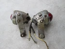Harley-davidson Guide P-H7 DH-49 Bullet Light W/red Glass Lenses Panhead Fl Oem. Fixed Price $120.00.