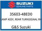 Suzuki Oem Part 35603-48ED0 Lamp Assy,rear Turnsignal Rh. Fixed Price $146.39.
