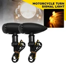 Black Motorcycle Turn Signal Lights Mini Bullet Blinker Amber Indicator. Fixed Price $15.99.
